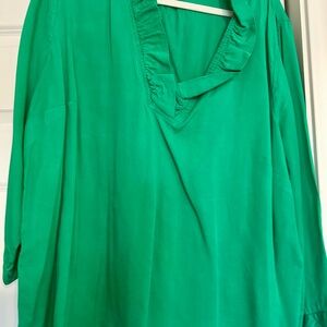 Crown & Ivy Vibrant Green Blouse
